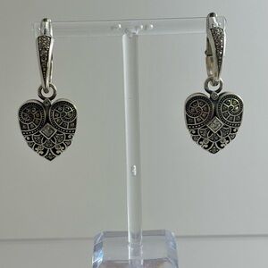 Brighton Mumtaz Silver Plated Heart Earrings